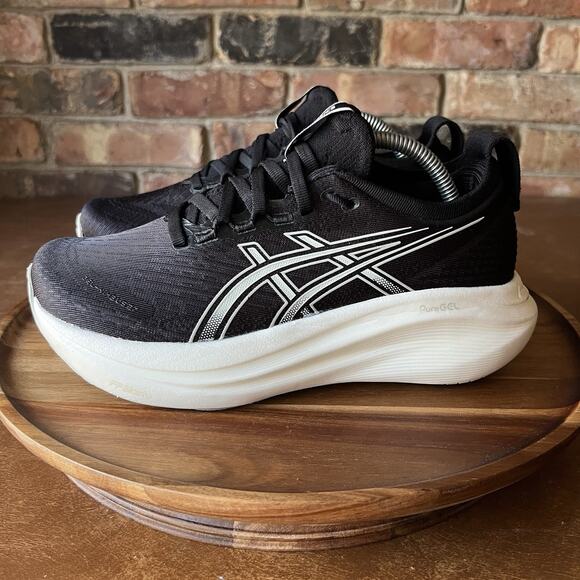 Asics Gel Nimbus 27 Women's 6.5 Black Max Cushion Road Running Shoes Sneakers - Picture 12 of 16